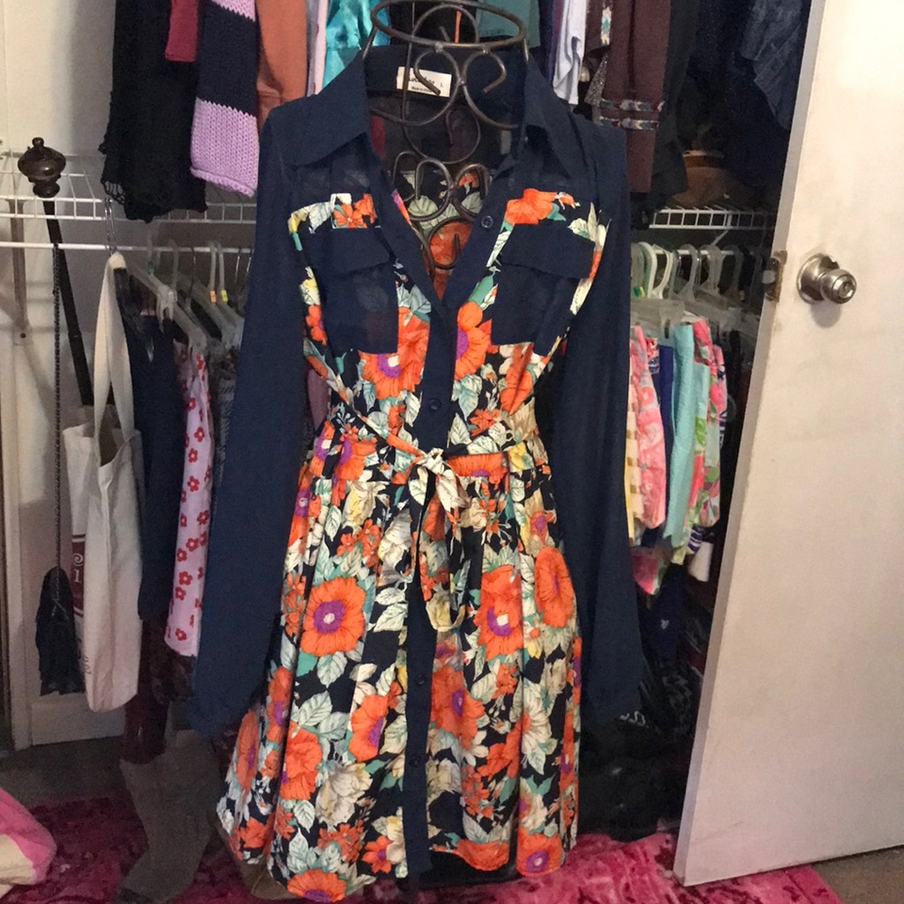 Floral Long Sleeve Dress